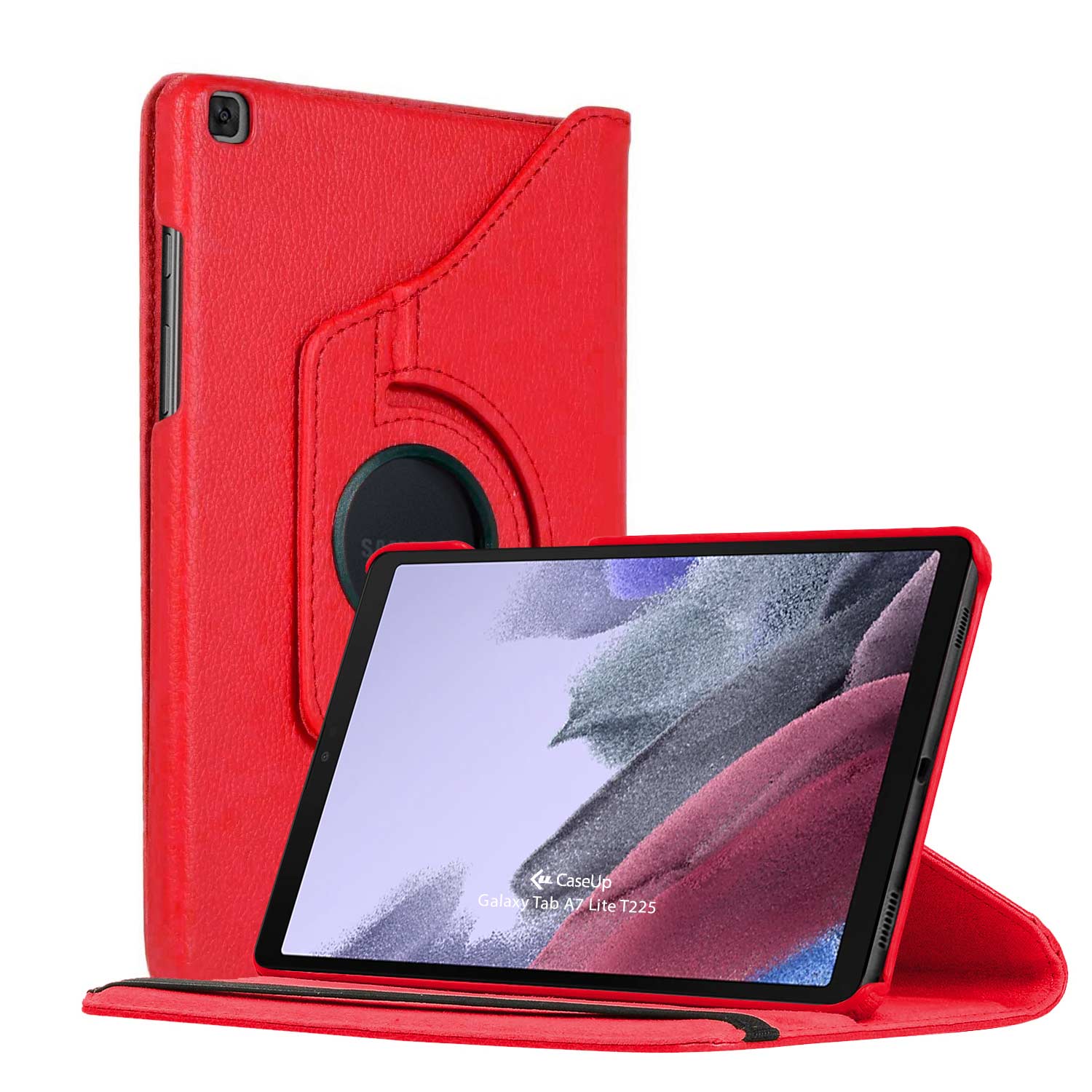 CaseUp Samsung Galaxy Tab A7 Lite T225 Kılıf 360 Rotating Stand Kırmızı
